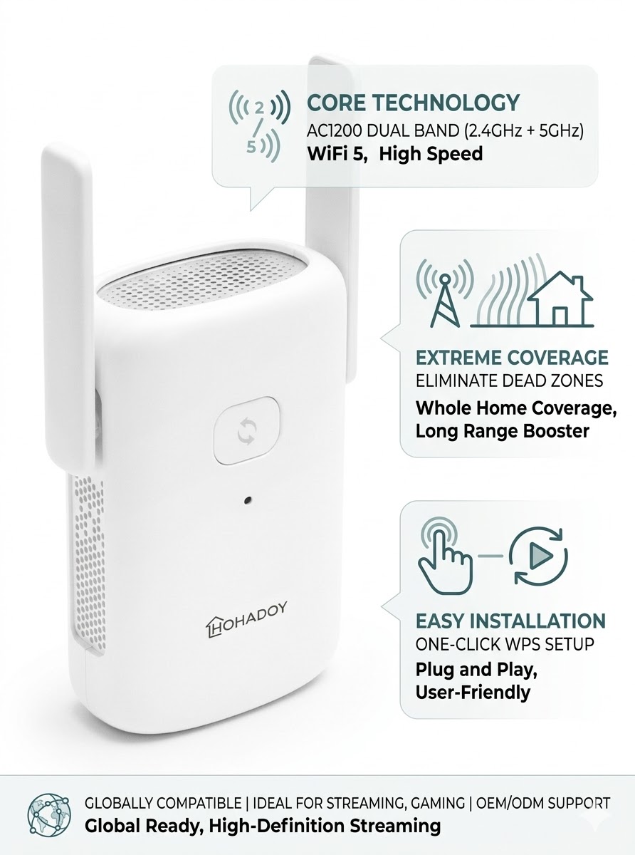 1200Mbps Dual Band WiFi Repeat - огляд і ціна Wifi Range Extender