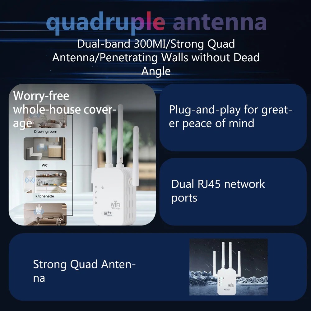 300Mbps Wireless WiFi Repeater - огляд і ціна Wifi Range Extender